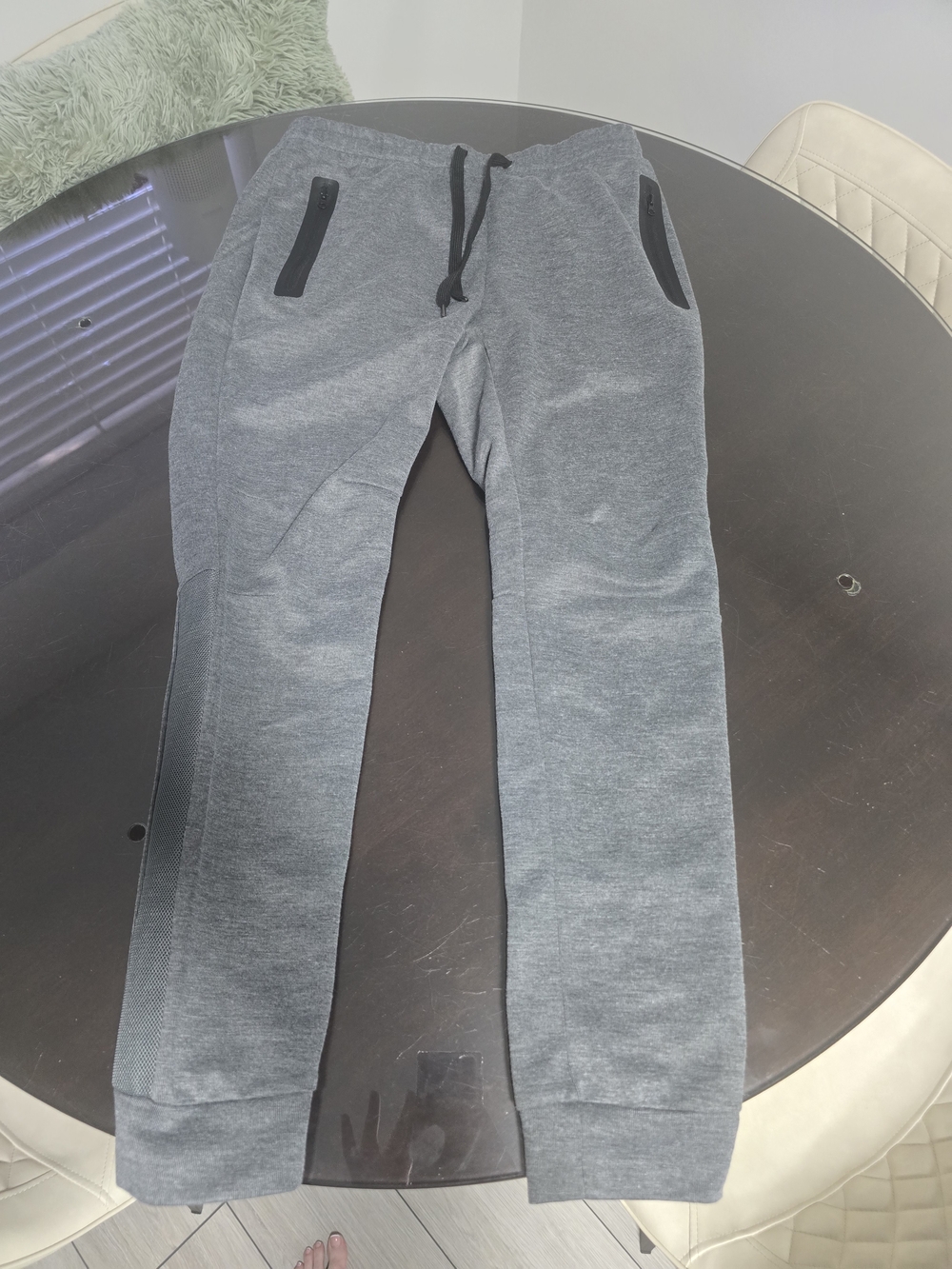 Ring of Fire Gray Men's Jogger Sweatpants with Black Trim